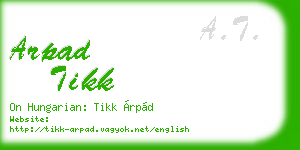 arpad tikk business card